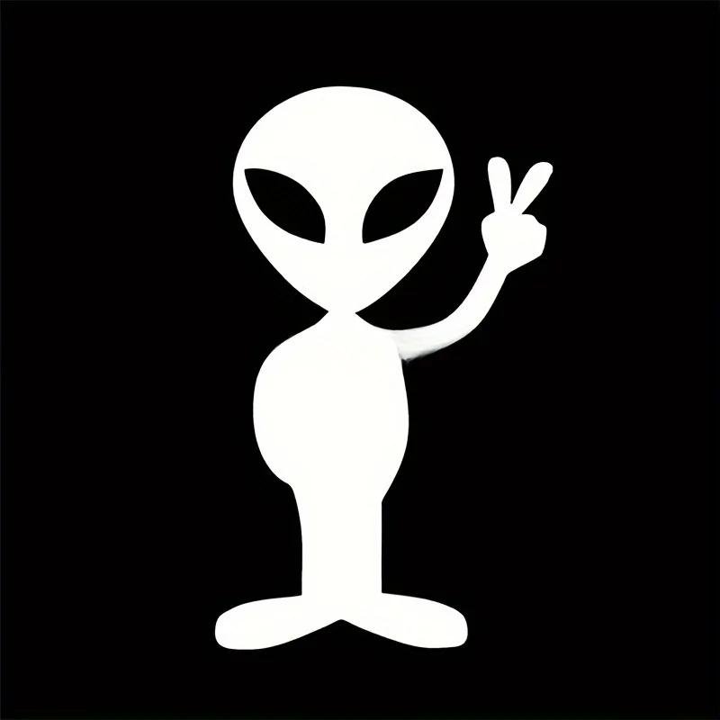 Car aliens reflective film material decals car personalized stickers body door rear glass car stickers