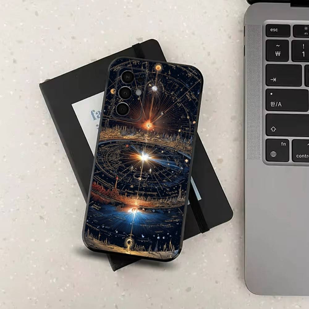 Twelve Constellations Art Phone Case For Samsung Galaxy A73,31,8,9,53,32,72,41,J7,52,71,22,Note Soft Black Silicone Cover