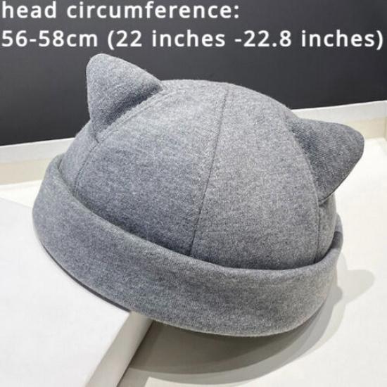 Ladies Beanie Hat Skull Cap Cat Ear Streetwear Hip Hop Casual Sweet Beanie Hat
