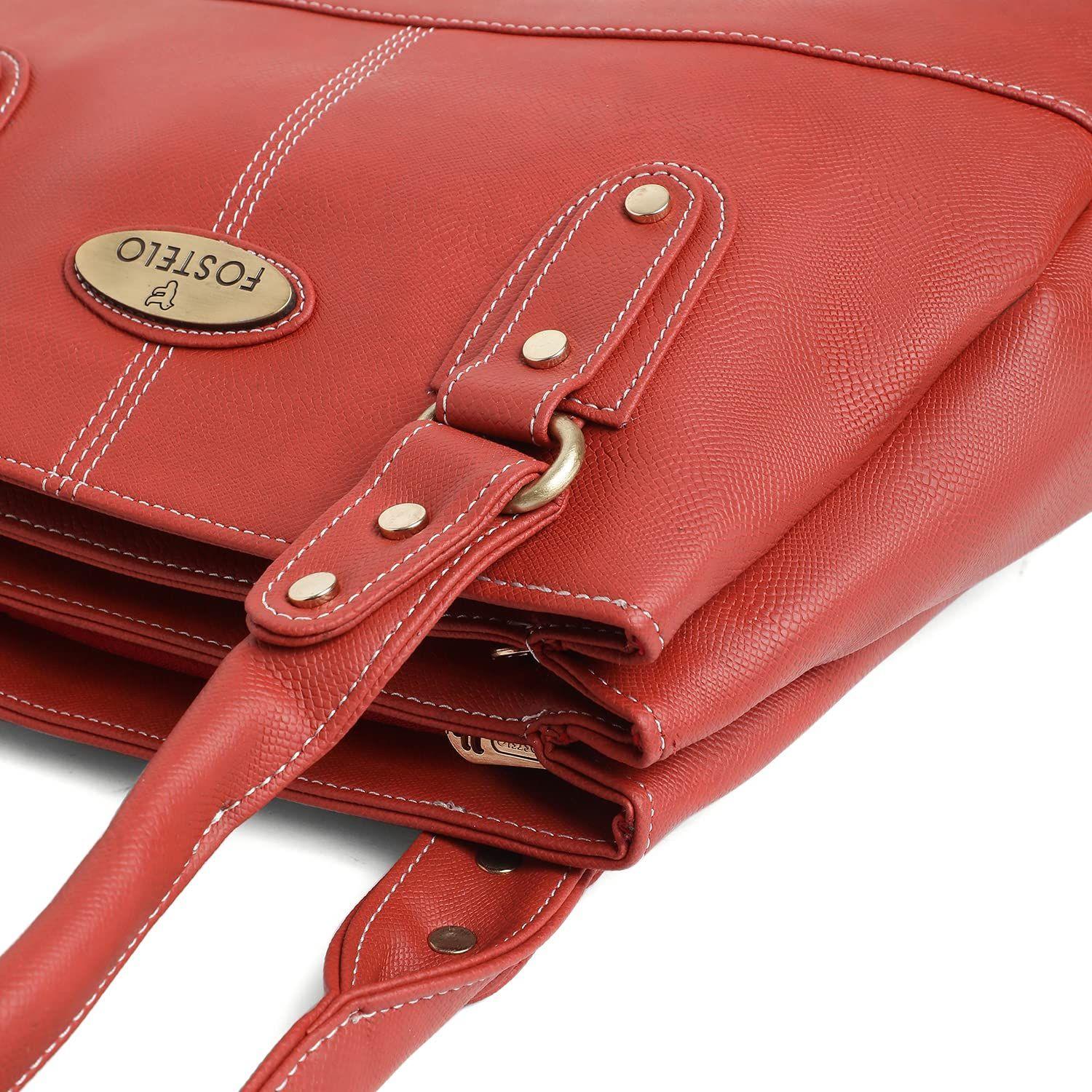 Женская сумка Catlin из искусственной кожи (большой) 9 x 14 x 4 in красный — фото 7