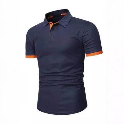 2026 Trending Men's Polo Shirt: Short Sleeve, Solid Color, Fashion Patchwork, Customizable Logo for Summer.