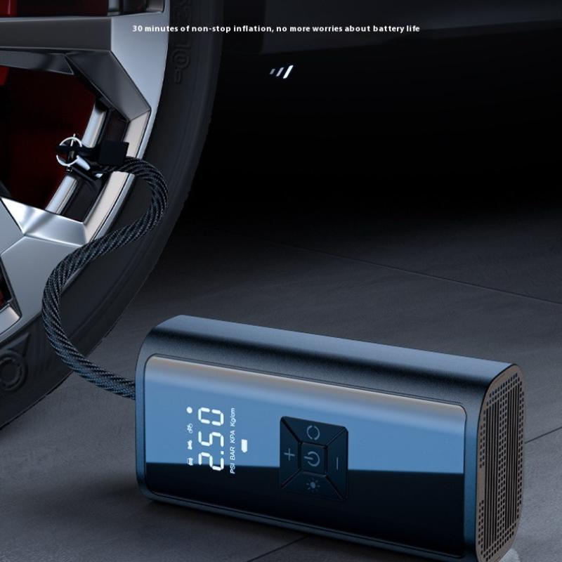 Elektrická pumpa na pneumatiky Dobíjecí Přenosná pumpa na huštění pneumatik do auta LCD displej Huštění pneumatik do auta pro automobil, jízdní kolo, míč