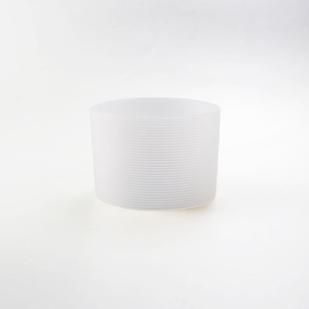 16 Colores 7.5CM Silicona Vidrio Taza Antideslizante Funda para Taza Aislamiento Antideslizante Cubierta Protectora 75MM Tapa de Taza con Raya Horizontal
