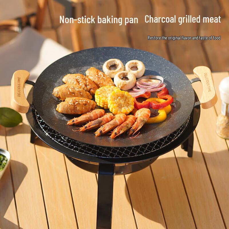 Westinghouse Charcoal Stove and Cast Iron Kettle Set