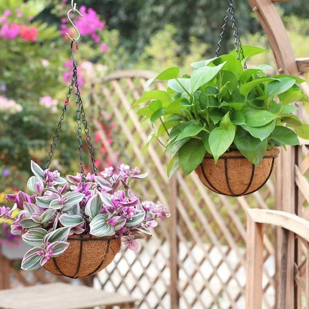 Half Round Plant Pot Breathable Hanging Flower Pot Creative Plant Hanging Basket Garden Decoration