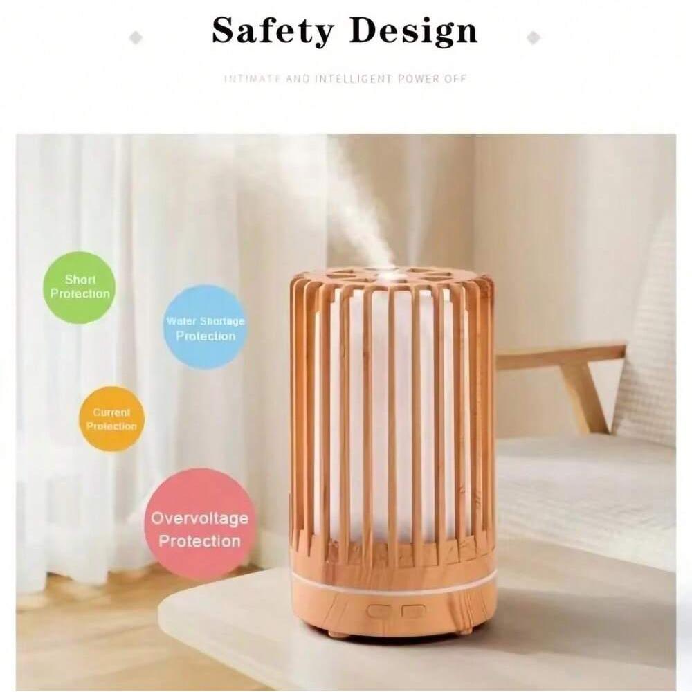 Bird Cage Air Humidifier Aromatherapy Machine Ultrasonic USB Humidifier, Essential Oil Diffuser With Colorful Night Lights