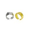 European Geometric Open Ring: Irregular Concave-Convex Wide Band for Women