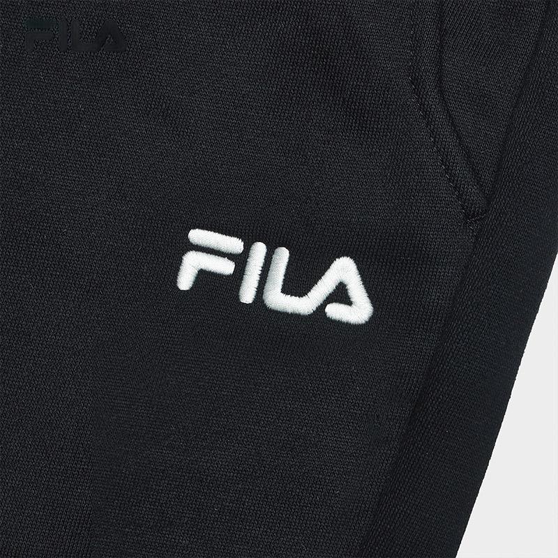 FILA Heritage Series Fashion Casual Comfortable Solid Color Knitted Sports Pants Women Pants Deep-Black F11W348614F-BK