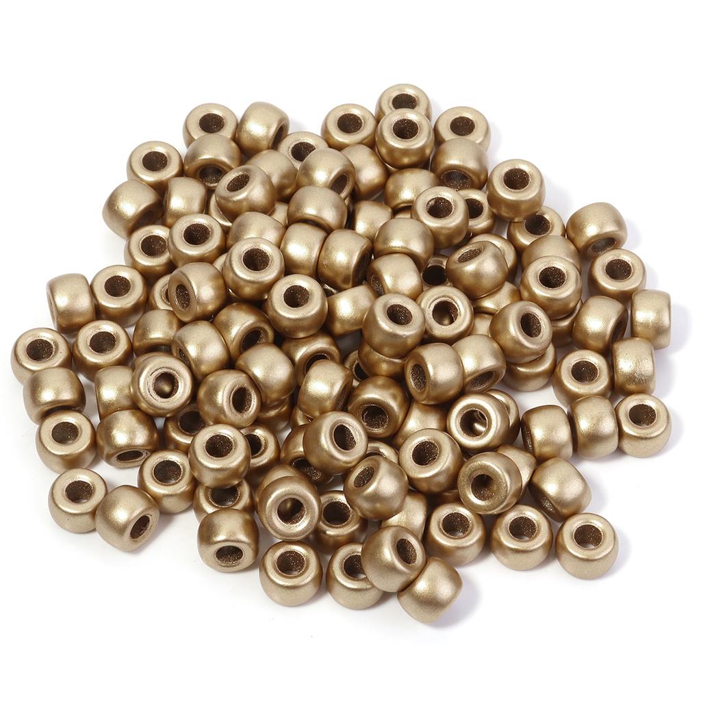 200pcs/lot 9mm Mix Color Acrylic Beads 4mm Big Hole Round Loose Beads For Jewelry Making DIY Necklace Bracelet Craft Accessories