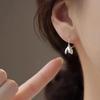 2024 Light Luxury Flower Stud Earrings: 925 Sterling Silver, Elegant High-End Jewelry for Women