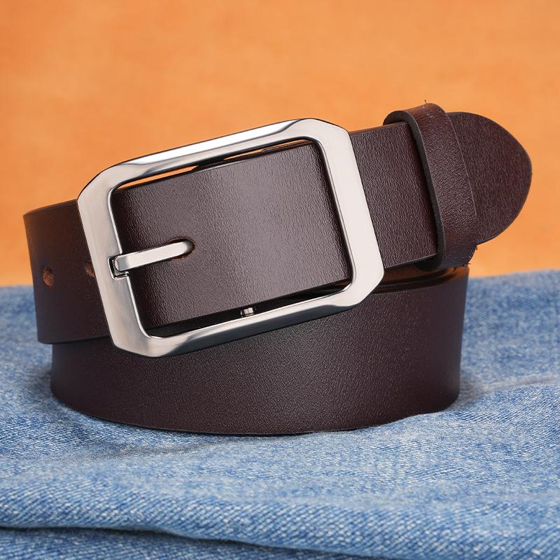 

Ретро Мужской Повседневный Ремень из Натуральной Кожи с Пряжкой-Штырьком, Ремень из Коровьей Кожи, Простой Ремень для Электронной Коммерции, Ремень, Мужской Повседневный Универсальный Ремень 130cm