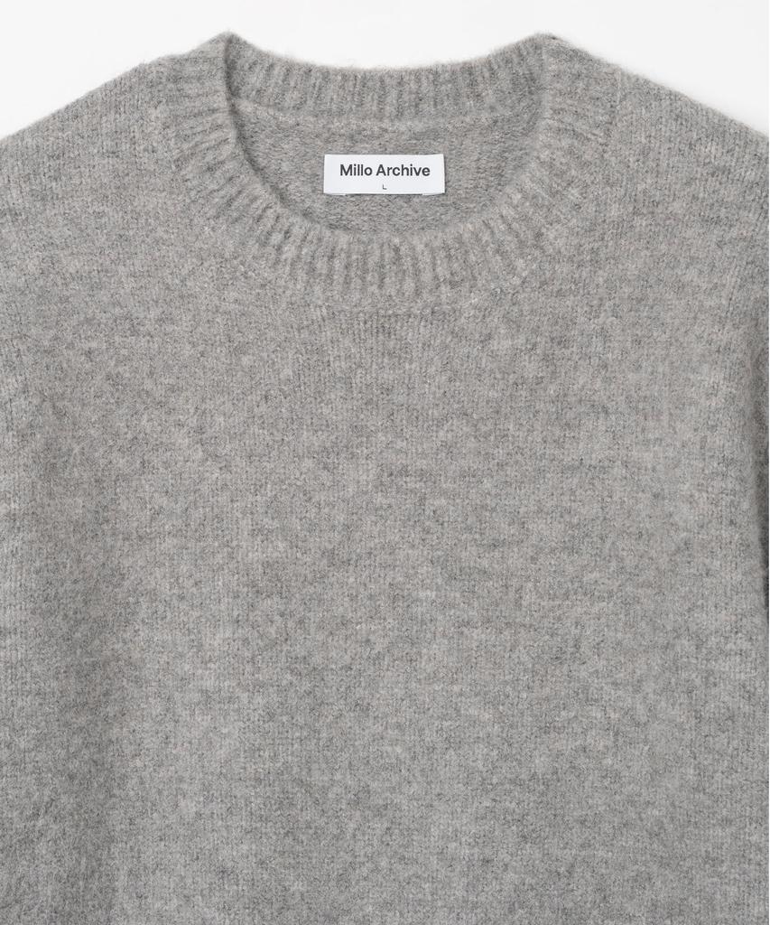 MILLO ARCHIVE Crop Silhouette Knit [Melange Gray] (Type A)