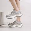 Platform Shoes Women's Autumn New Versatile Breathable Mesh Heightening Casual Sports Shoes Couple Shoes