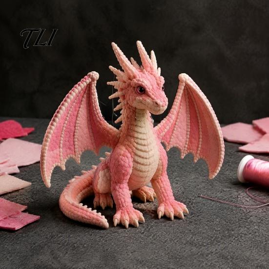 Creative Gifts for Craft Enthusiasts Flying Dragon Patchwork DIY Kit Collection, Handmade Animal Sewing Kit, Relaxing Crafting Kits Home Art