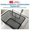 Black Bike Front Basket Metal Mesh E-Scooter E-bike Basket Handlebar Shopping Storage Basket