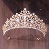 DIEZI Elegant Lyx AB-kristall Tiara Krona För Kvinnor Flickor Fest Smycken Bröllop Strasskrona Bröllop Hårkläder Smycken
