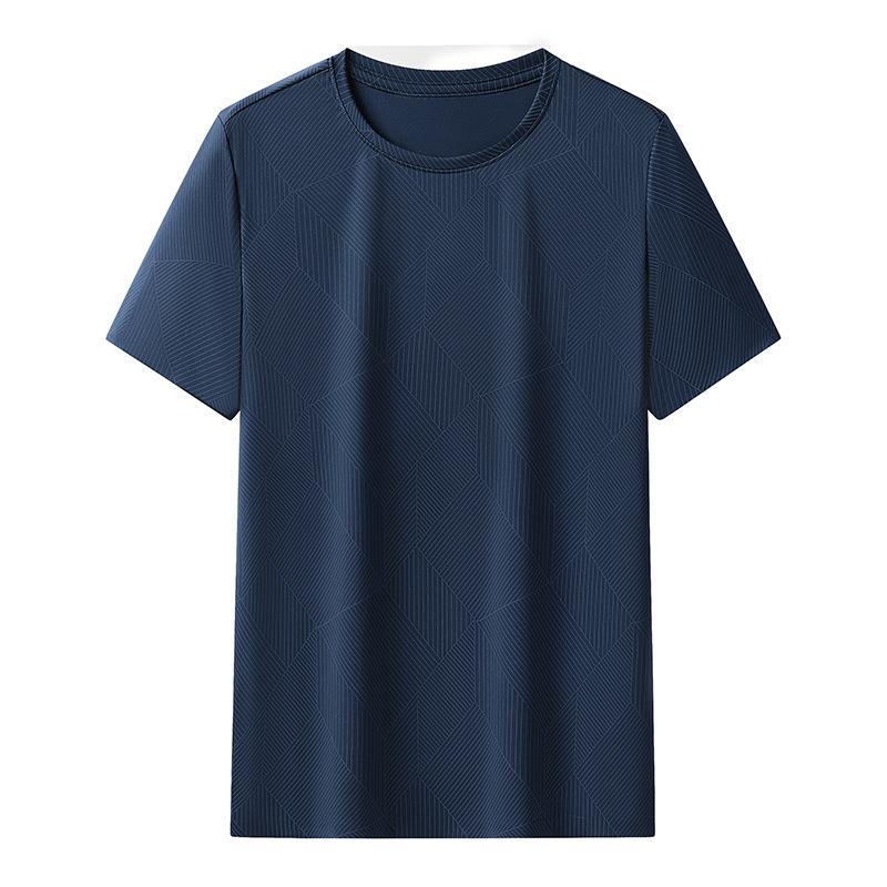 New Summer Ice Silk Traceless Short Sleeves Several Men's Base Casual Sports T-shirt Quick-drying Short Sleeves
