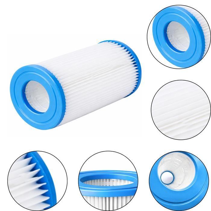 Wkład Filtracyjny do Basenu Typ B/Typ IV [Zestaw 2 szt.] Kompatybilny Intex 29005E Krystal Clear Pompy 2500 GPH 25,4 x 14,7 cm Phonillico®