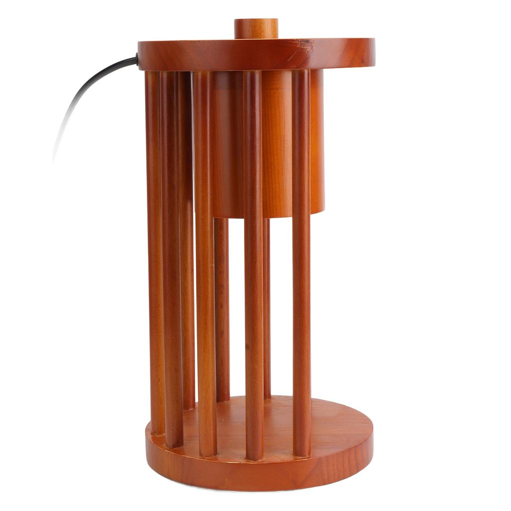 Candle Warmer Lamp Wooden with 2 Bulbs Smokeless Dimmable Timing Bedside Light for Home Decor