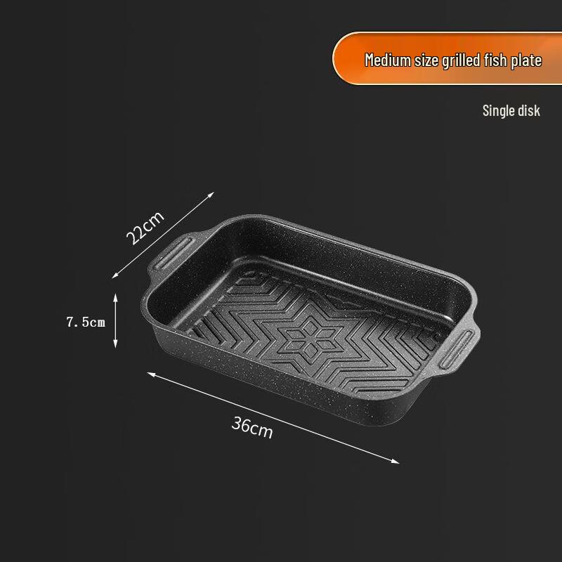 Xiyao Rectangular Carbon Steel Non-stick Roasting Fish Pan