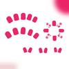 24 Pcs Short Square Press On Nail Flowers False Nail Glossy Nail Tips Full Cover Stick On Nail Acrylic Nail for Woman