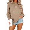 Women's Christmas Print Sweatshirt, Casual Crewneck Long Sleeve Loose Fit Pullover