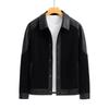 Men's Jacket Jacket New Spring and Autumn Business Casual Tooling Splicing Leather Jacket Men's Clothing
