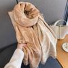Autumn imitation cashmere fashion versatile double C jacquard scarf women's personality fringed edge decoration travel scarf large shawl