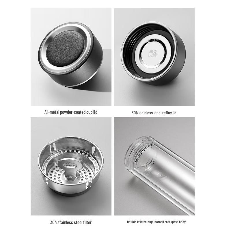 Fuguang Zhengtai G2061 Double-Layer Glass Cup