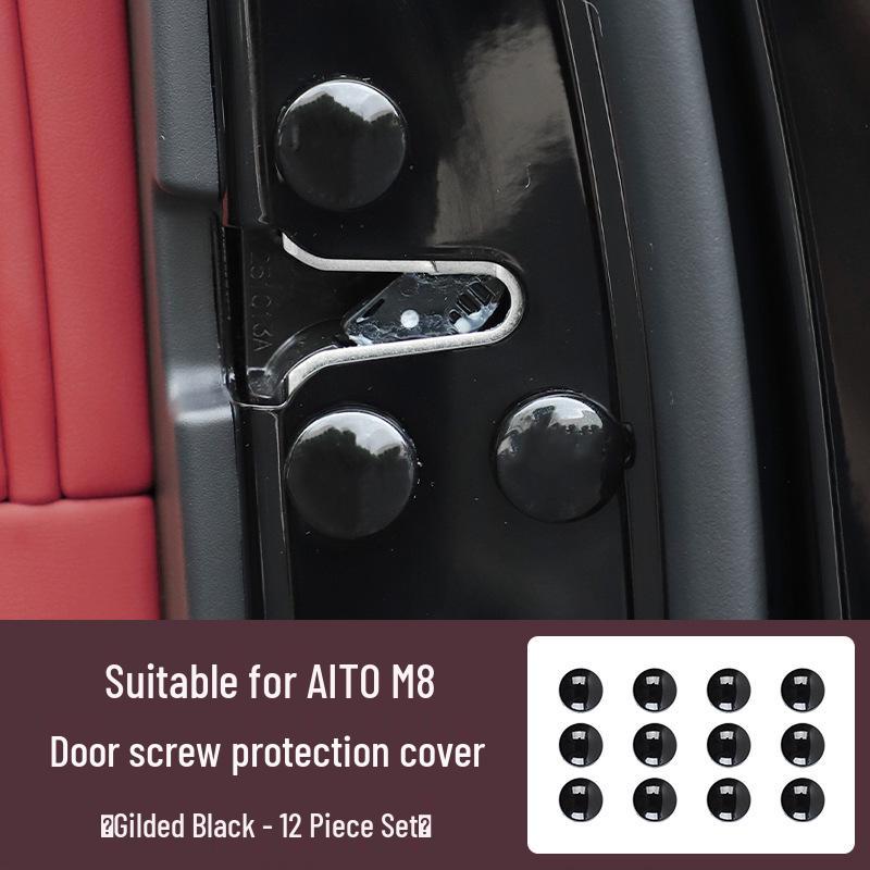 AITO M8 Car Door Screw Rust-Proof Cap and Sticker Set