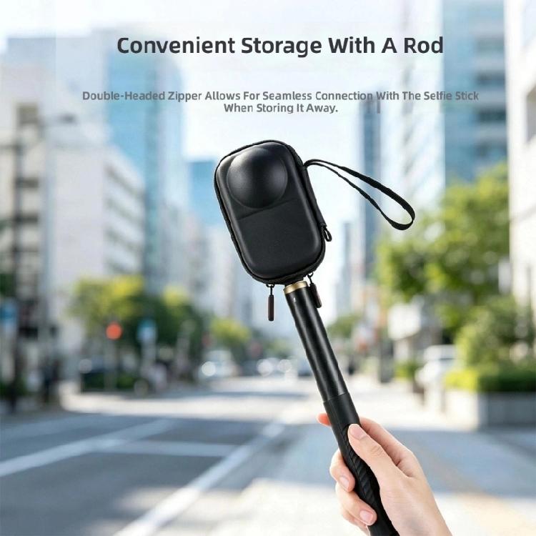 Molded Camera Carry Case Compatible for X6 Camera, Structured EVA Storage with Zippers Closures and Wrist Strap for City Shoot