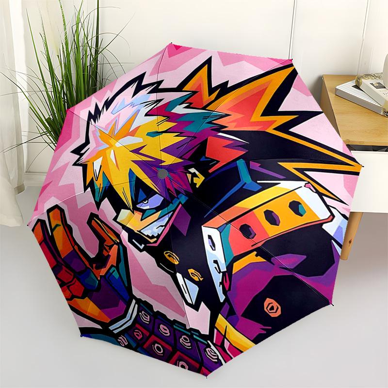 

1pc Colorful Explosion Robot Outdoor Umbrella - Automatic Opening/Closing, Portable 3-Fold Design, 8-Rib Iron Frame, Perfect Gift for Fans, Trave