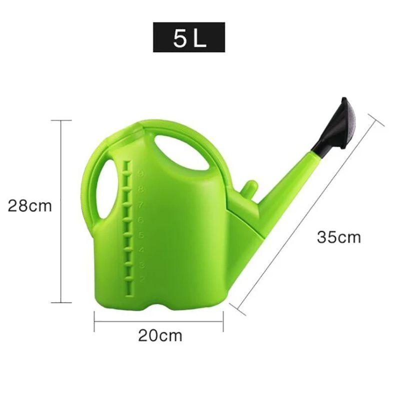 Platsic Watering Can, 5L, Watering Can Garden Watering Pot with Detachable Shower Head for Indoor Outdoor Plants, Blue, Green