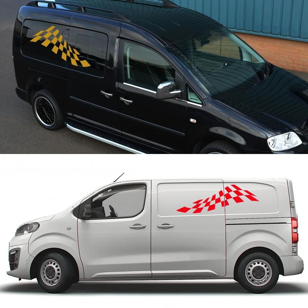 2PCS Car Door Side Stickers For Fiat Scudo Tuning Accessories Camper Van Sport Letter Graphics Racing Style Vinyl Decor Decals