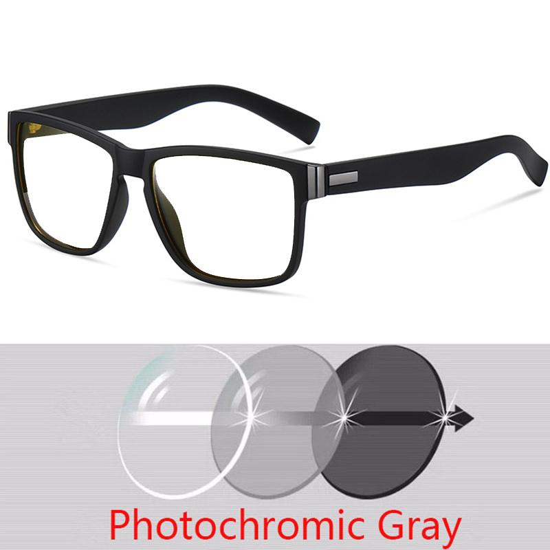 Outdoor Night Vision Lens Myopia Sunglasses Men Polarized Driving Square Prescription Sun Glasses For Man 0 -0.5 -0.75 To -6.0