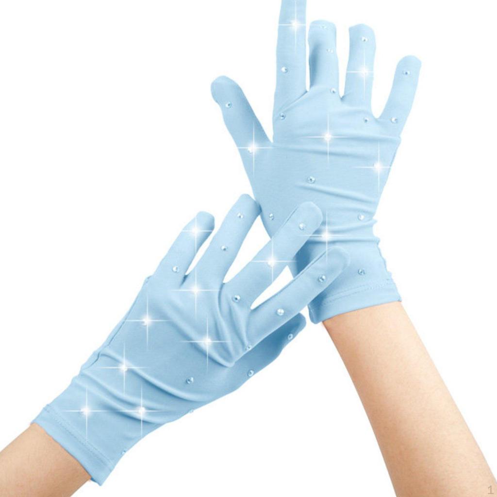 Thermal Figure Skating Gloves Comfortable Rhinestone Elegant Performance Gear for