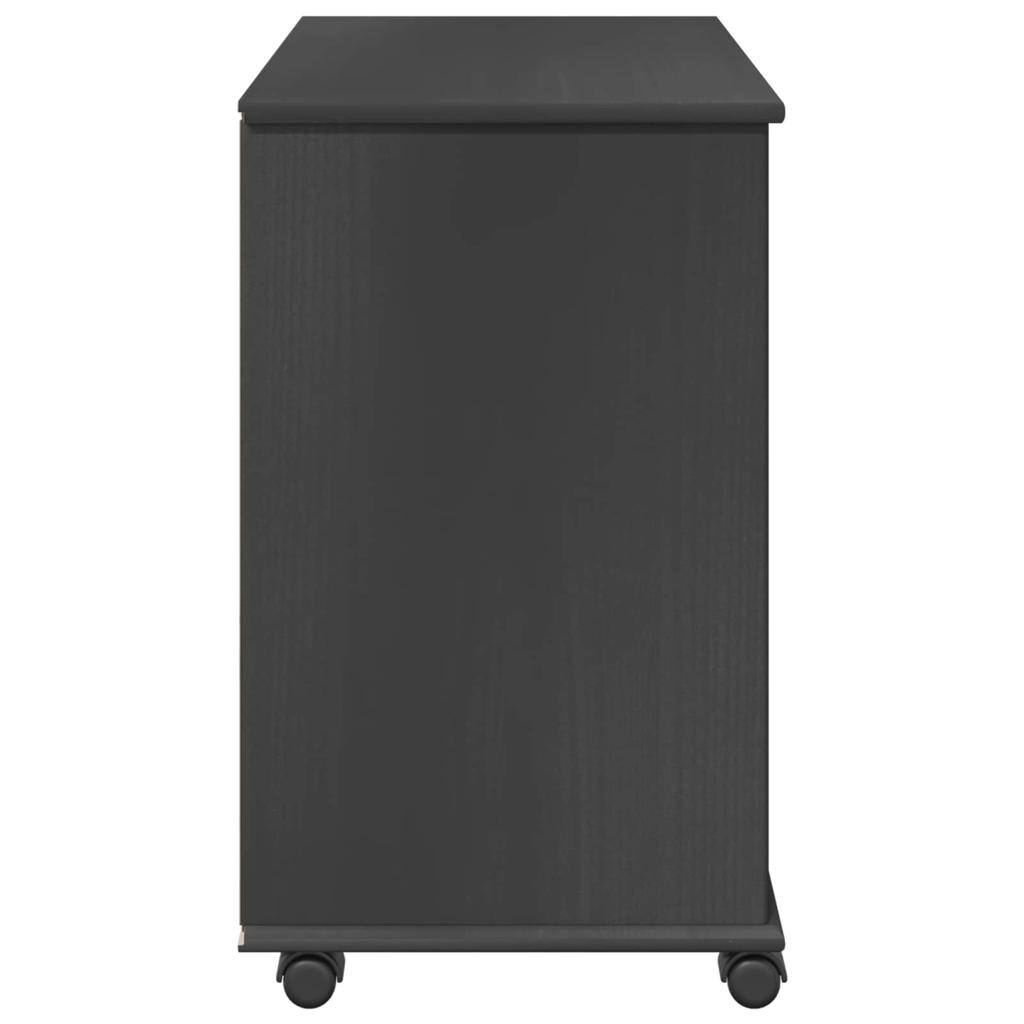 Rollcontainer mit Rädern Grau 63,5 x 39 x 65,5 cm Massivholz Kiefer