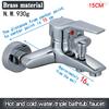 Brass Modern Wall Mounted Bathtub Shower Faucet Set Single Handle Bidet Rain Shower Mixer with Ceramic Valve Core Chrome Finish