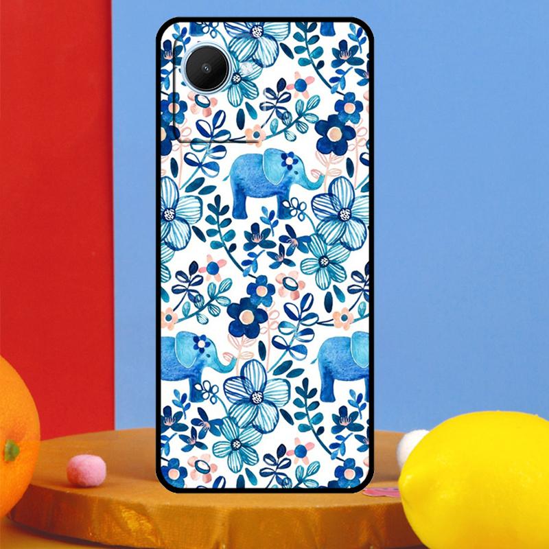 Cute Elephant For Realme C75 C71 C55 C53 C67 C61 C33 C63 C51 10 11 12 13 14 15 Pro Plus C65 GT7 Pro Case