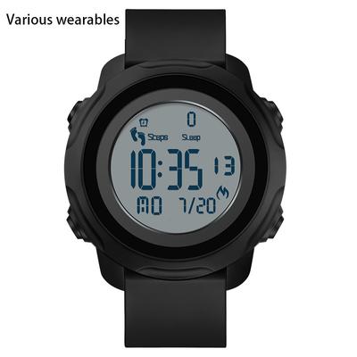 Neue Schrittzähler-Kalorien-Mode-Wecker Herrenuhr Leuchtende wasserdichte und stoßfeste Smart Watch zur Schlafüberwachung