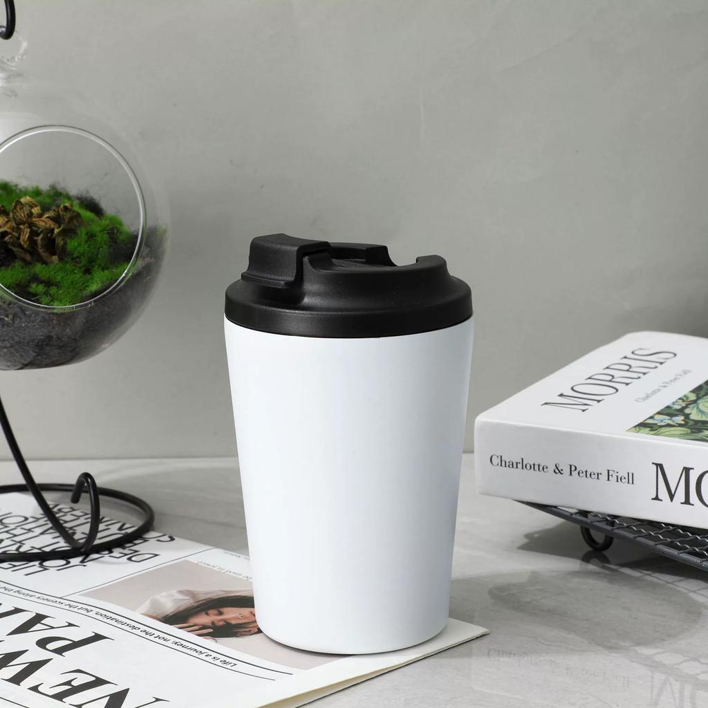 Simple Stainless Steel Coffee Cup Double-Layer Vacuum Thermos Cup Car Portable Gift Water Cup