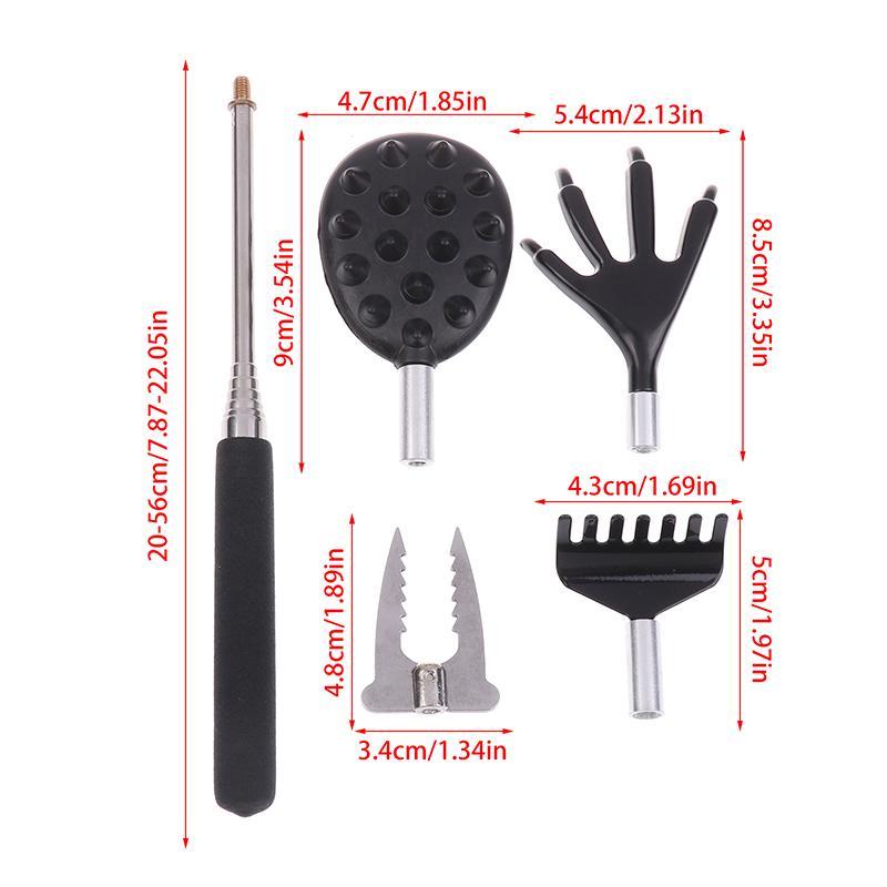 

4PCS/SET Portable Telescoping Back Scratcher – Extendable Massager Tool for Christmas, Birthday, or Thanksgiving Gifts