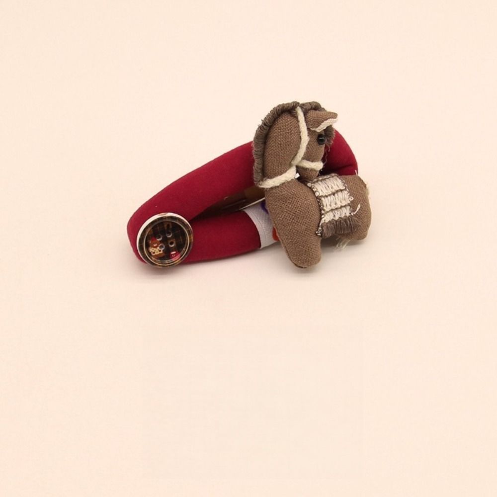 Funny Horse Hair Clip Hair Wear Horse Doll Side Clip Cute Large Barrettes  Headwear