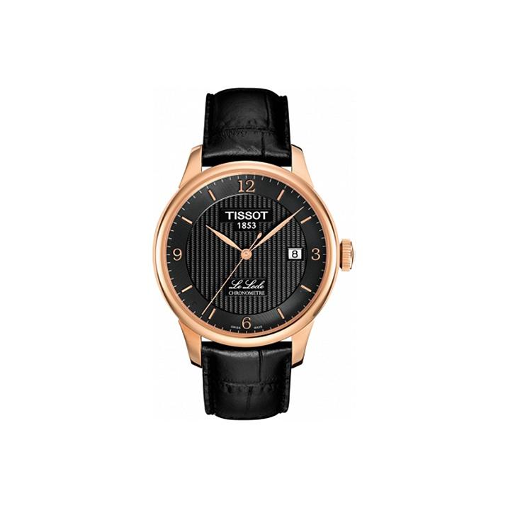 Tissot Men's Black Le Locle Automatic Mechanical Movet Waterproof Date Display Watch Watches Steel Leather T006.408.36.057.00