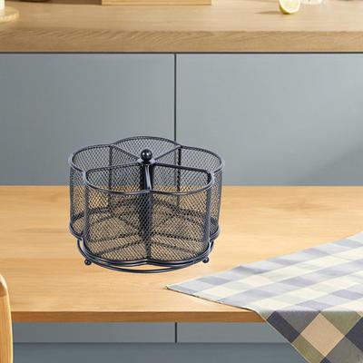 360° Rotating Utensil Pen Holder, Space Saving Portable Cutlery Rack Makeup Brush Holder for