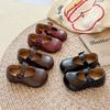 Piccole scarpe in pelle per bambini francesi primavera nuove scarpe piatte da principessa per bambine scarpe beanie a suola morbida