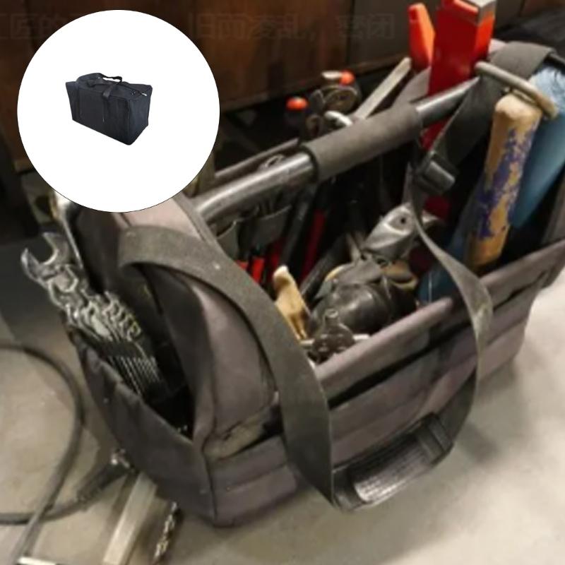 Heavy Duty Canvas Electrician Tool Bag With Large Capacity Zippered Tool Bag for Electrician Carry Organizer