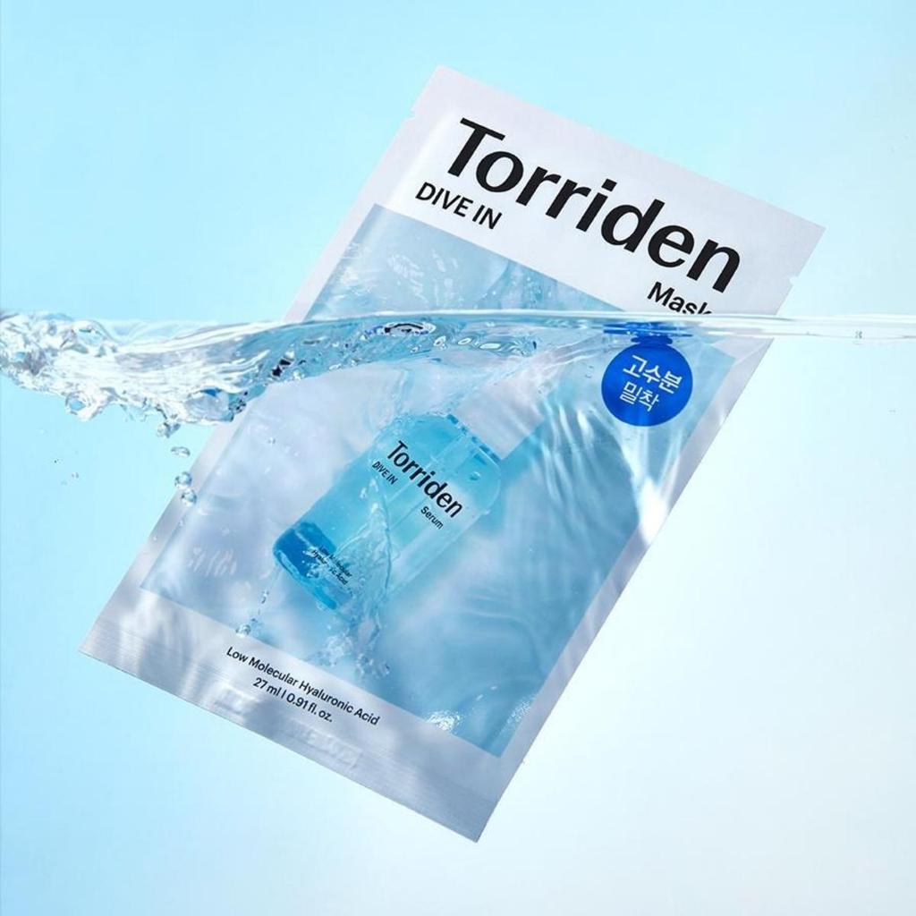 Torriden DIVE-IN Low Molecular Hyaluronic Acid Mask 27ml (5+1 Sheets Bundle) - Deep Hydration Kit