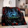 1pc The Matrix Flannel Throw Blanket - HD Printed Lightweight Soft Warm All-Season Blanket for Sofa, Bed, Travel, Camping 047