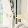Luxury Curtains for Living Room Window Bedroom Beige Embossed Gold Leaf Cloth Elegant